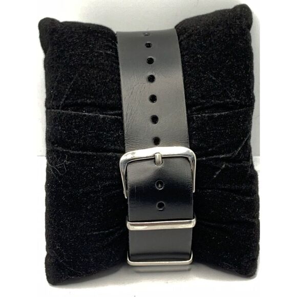 Fossil AM4616 Women's Black Leather Analog Beige Dial Genuine Wrist Watch RU239 - Picture 5 of 11